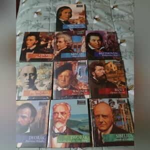Lot of 10 Classic Composers Music CD's w/Booklets Mozart Chopin Beethoven NEW